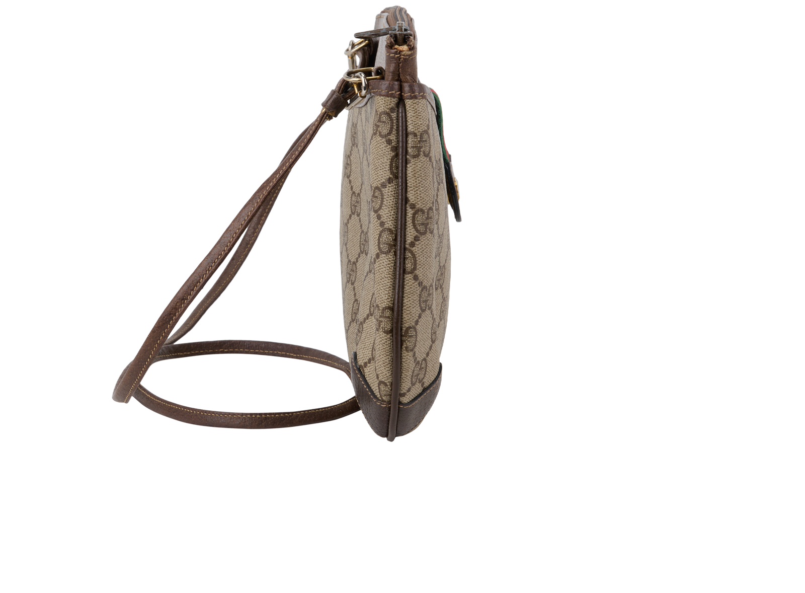 Sherry Line Shoulder Bag, &pound;395, Handbags, Beige/Brown, Canvas, Side view